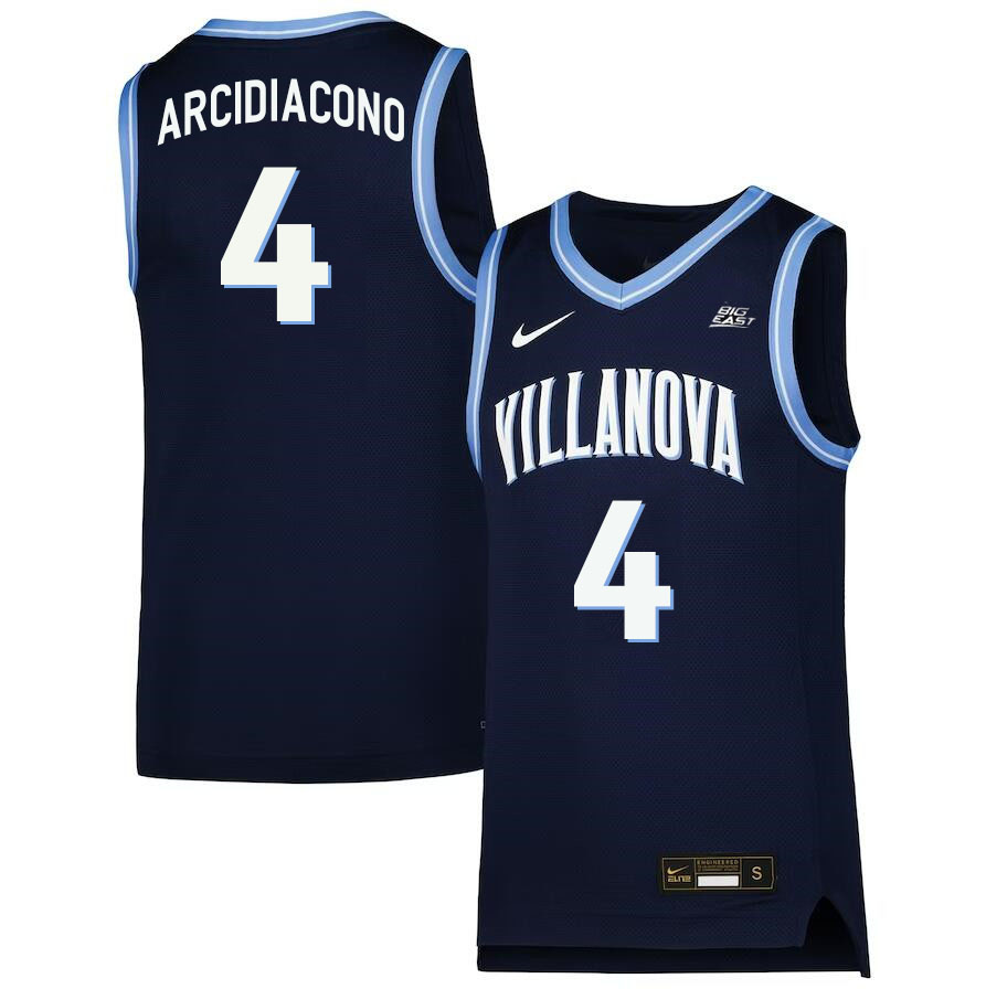 Men #4 Chris Arcidiacono Willanova Wildcats College 2022-23 Basketball Stitched Jerseys Sale-Navy - Click Image to Close